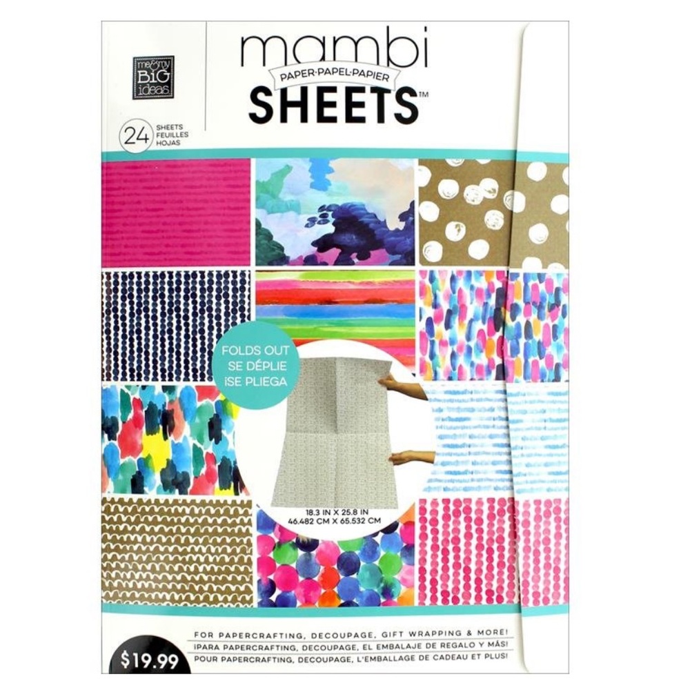 ME & MY BIG IDEAS Mambi Sheets Paper Pack, Art Cards Scrapbooking Stationery
